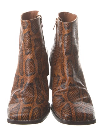 Rejina Pyo Leather Animal Print Boots