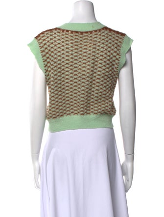 Rejina Pyo Alpaca Printed Crop Top