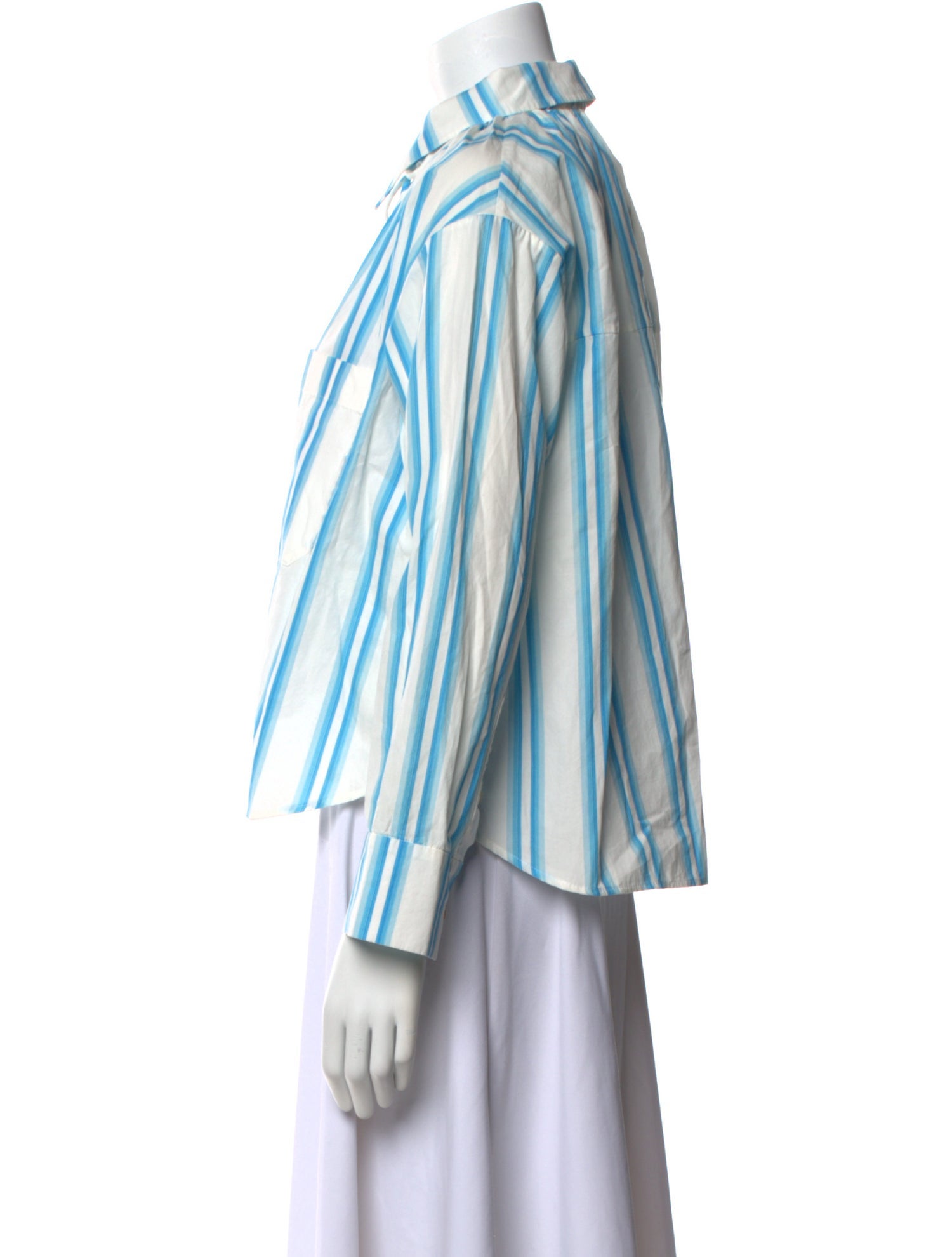 Rejina Pyo Striped Long Sleeve Button-Up Top