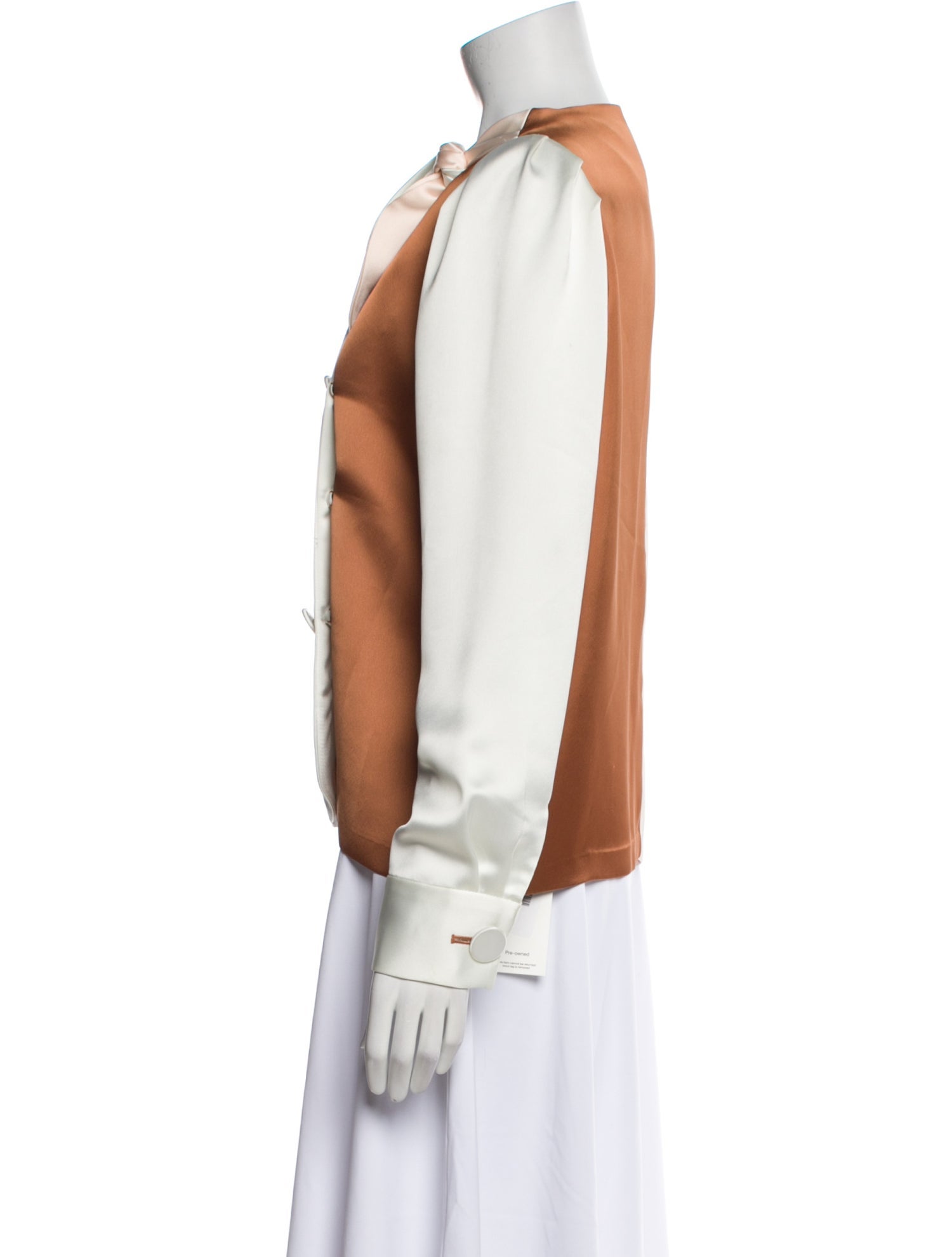 Rejina Pyo Tie Neck Long Sleeve Sweatshirt w/ Tags