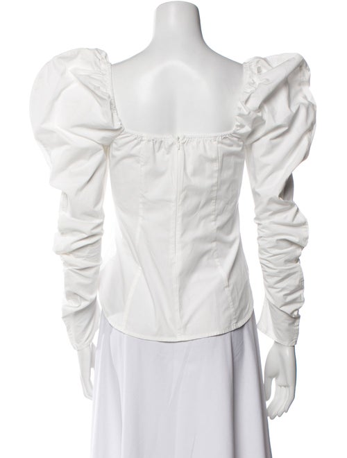 Rejina Pyo Square Neckline Long Sleeve Button-Up Top