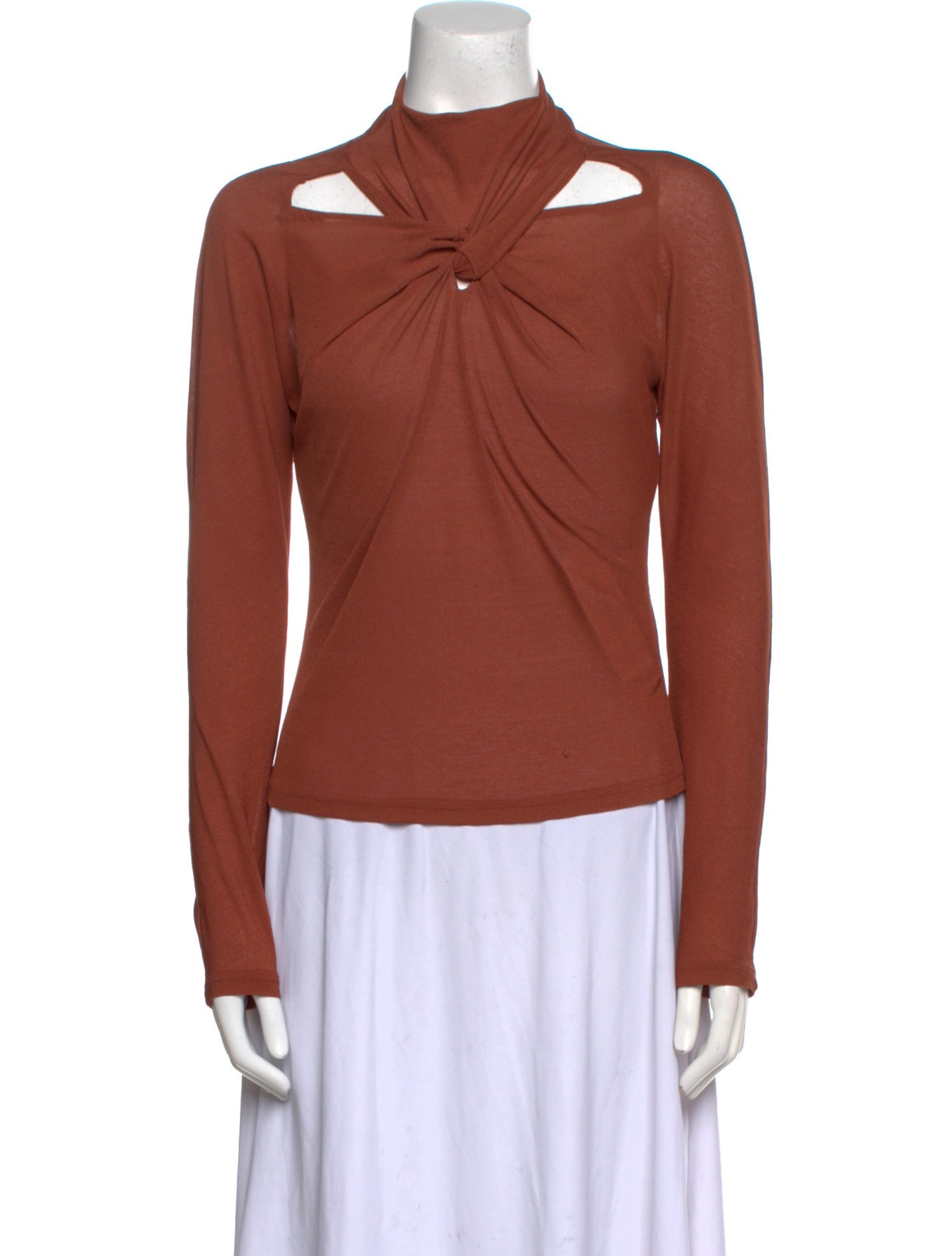 Rejina Pyo Mock Neck Long Sleeve Blouse