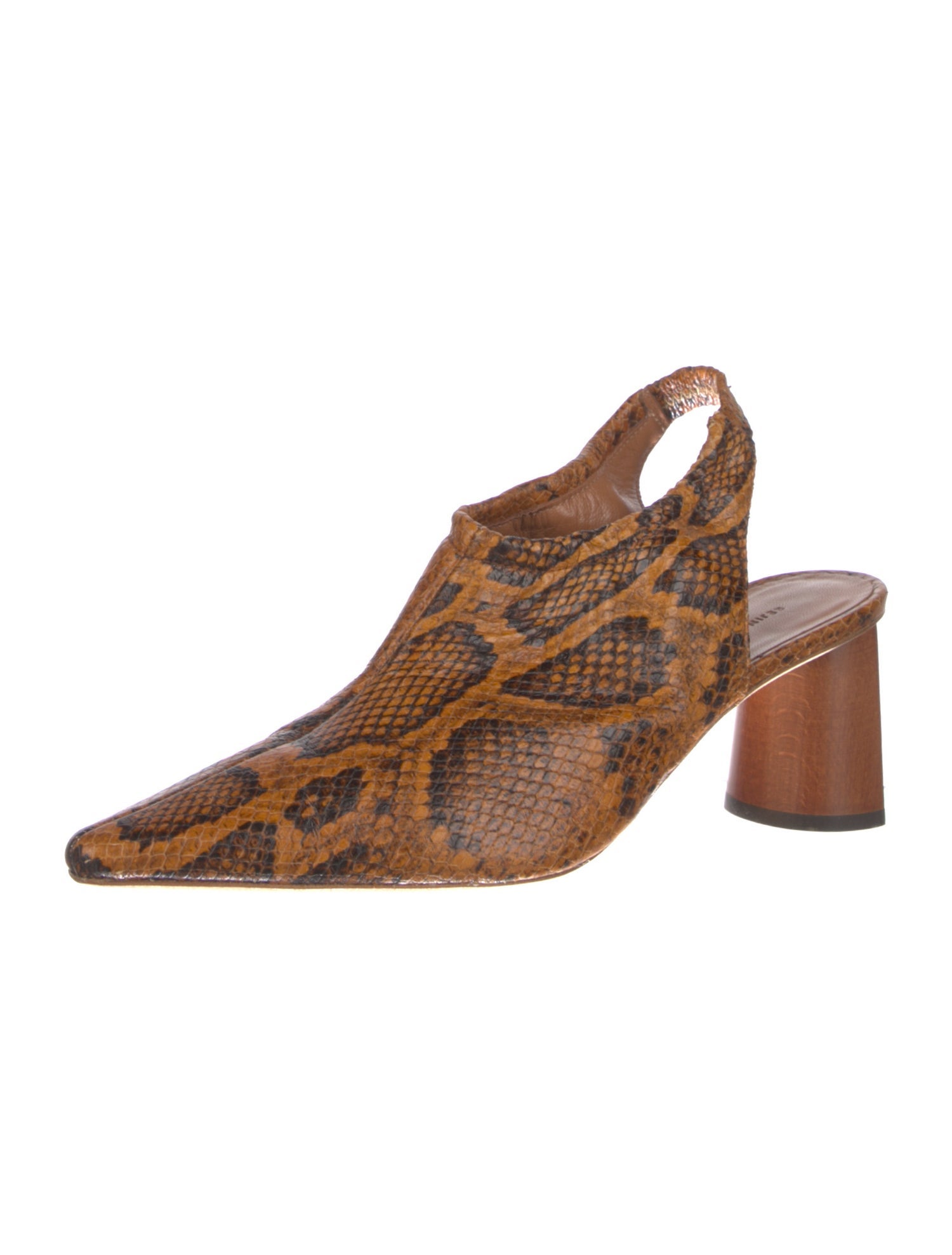 Rejina Pyo Leather Animal Print Slingback Pumps