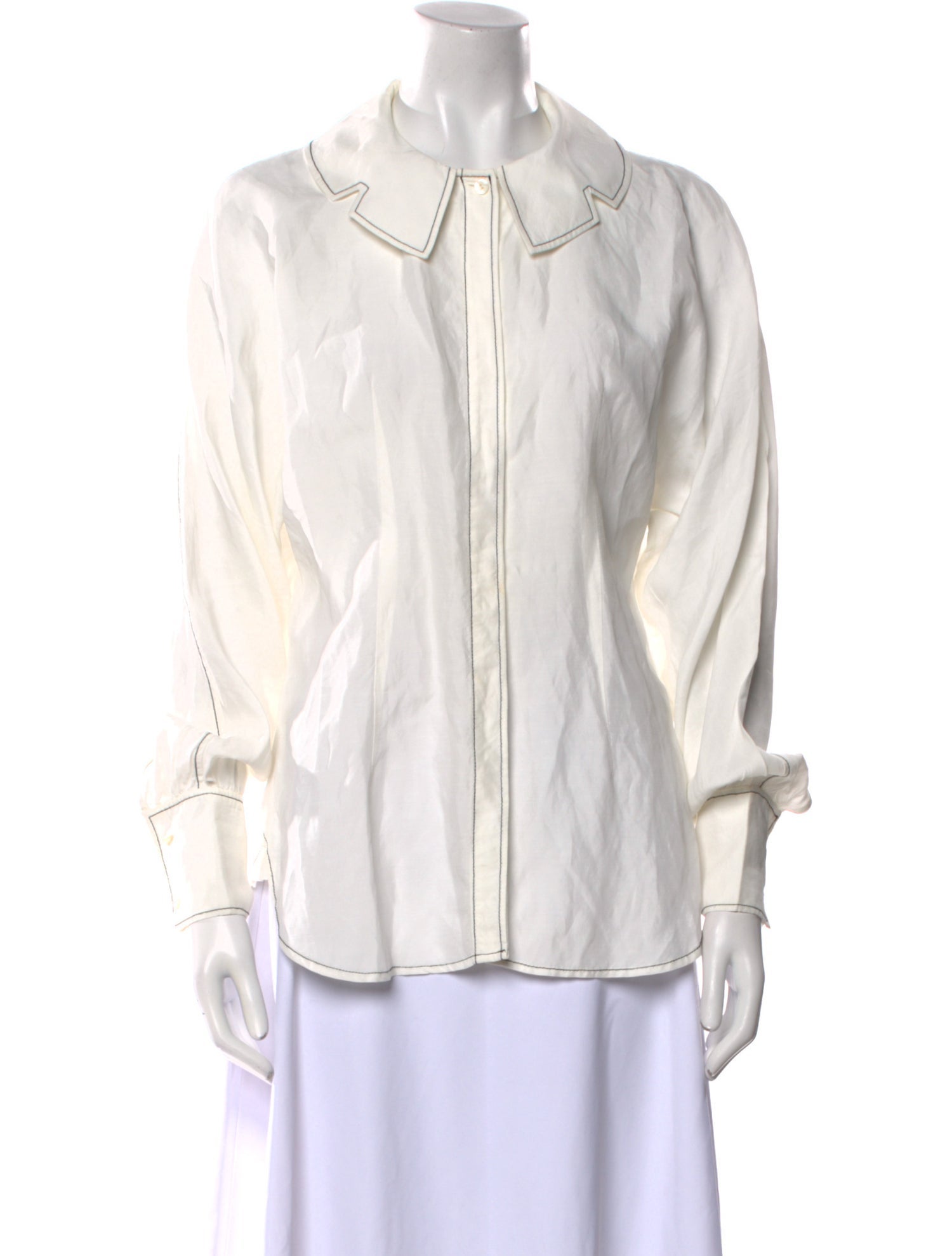 Rejina Pyo Three-Quarter Sleeve Button-Up Top