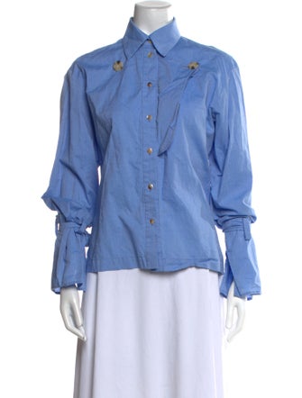 Rejina Pyo Three-Quarter Sleeve Button-Up Top