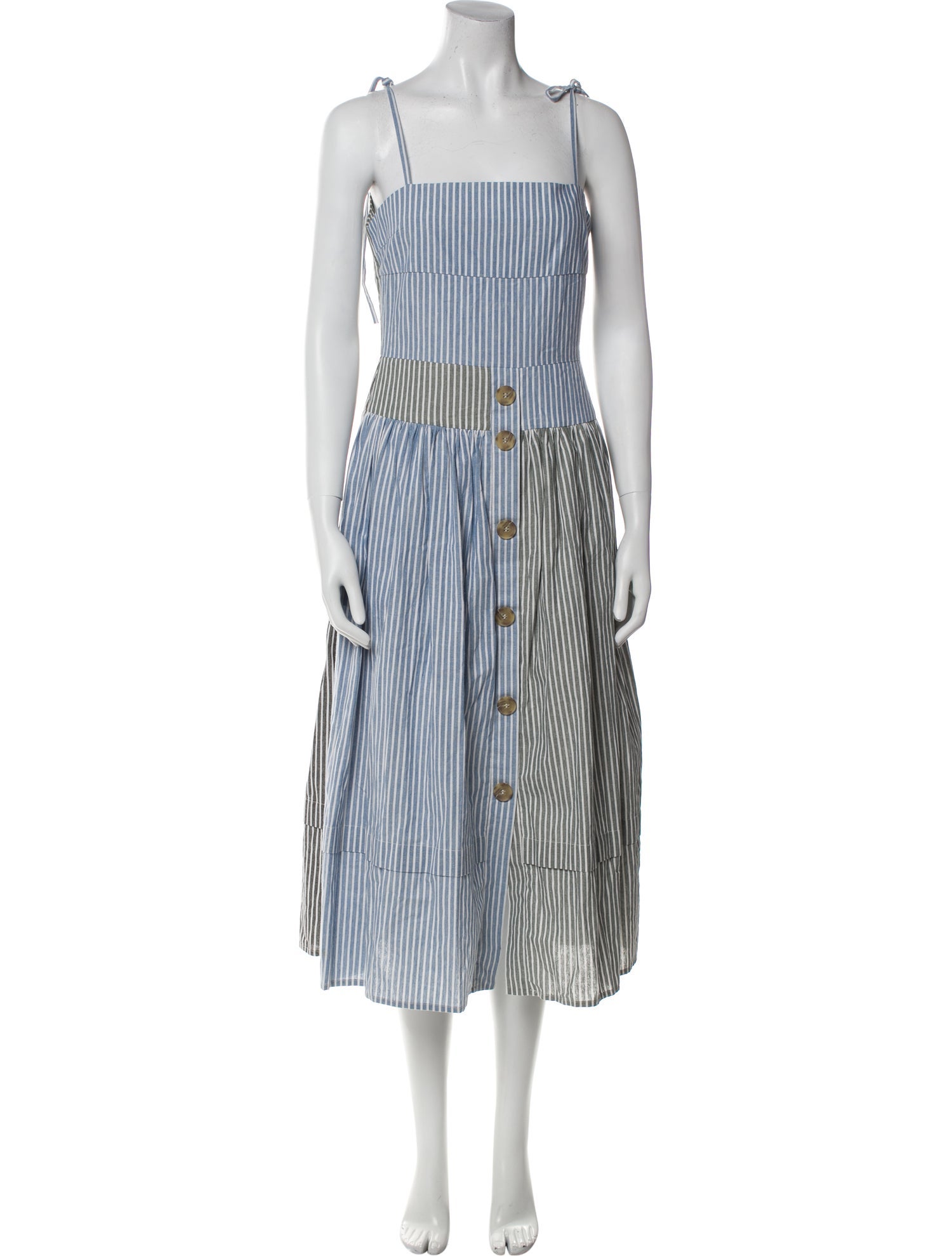 Rejina Pyo Striped Midi Length Dress