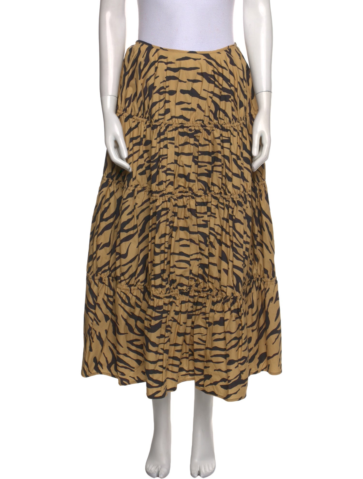 Rejina Pyo Animal Print Midi Length Skirt