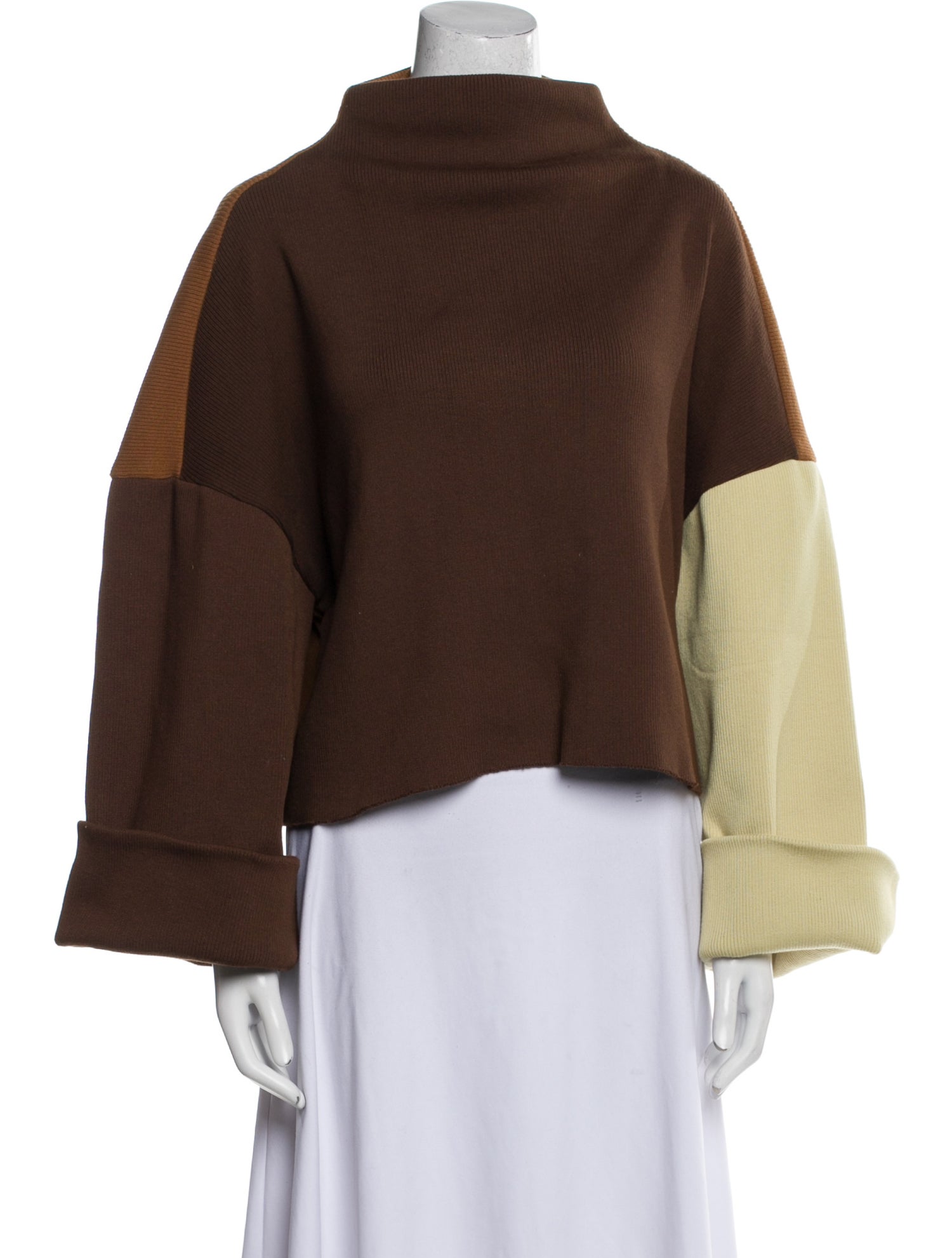 Rejina Pyo Mock Neck Long Sleeve Sweatshirt