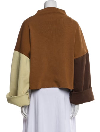 Rejina Pyo Mock Neck Long Sleeve Sweatshirt