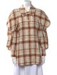 Rejina Pyo Plaid Print Long Sleeve Button-Up Top
