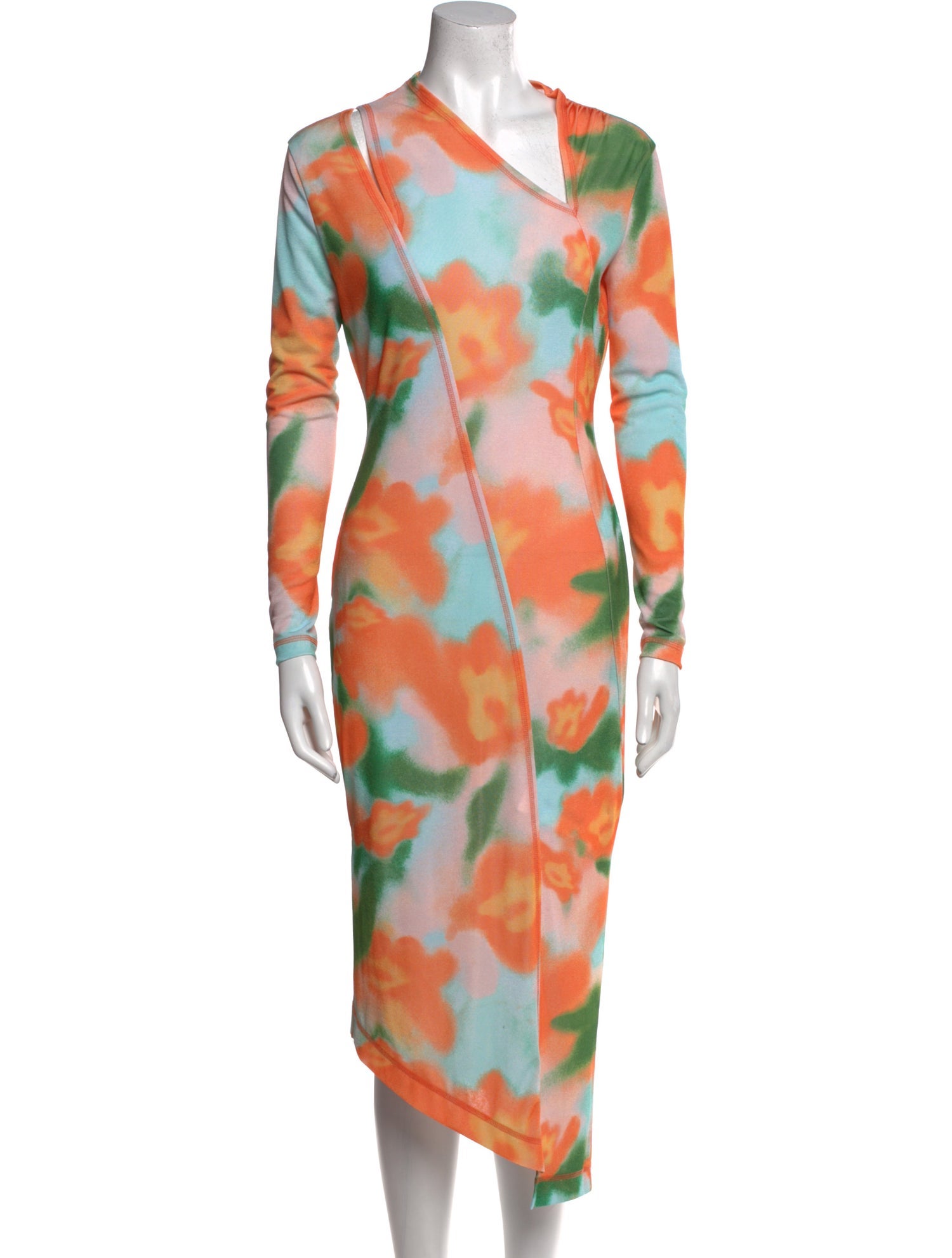 Rejina Pyo Tie-Dye Print Midi Length Dress