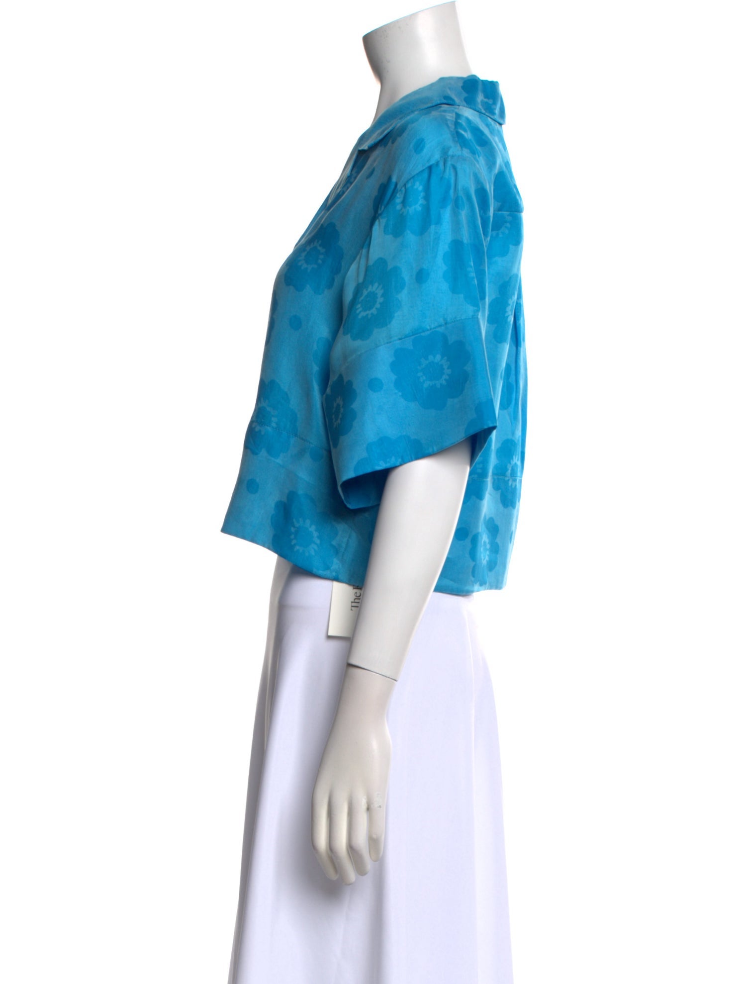 Rejina Pyo Floral Print Short Sleeve Crop Top w/ Tags