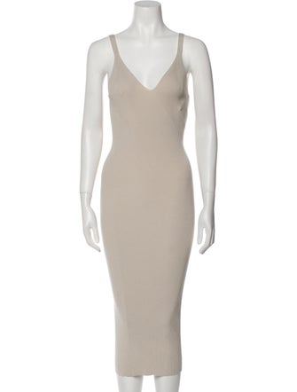 REMAIN Birger Christensen Plunge Neckline Long Dress