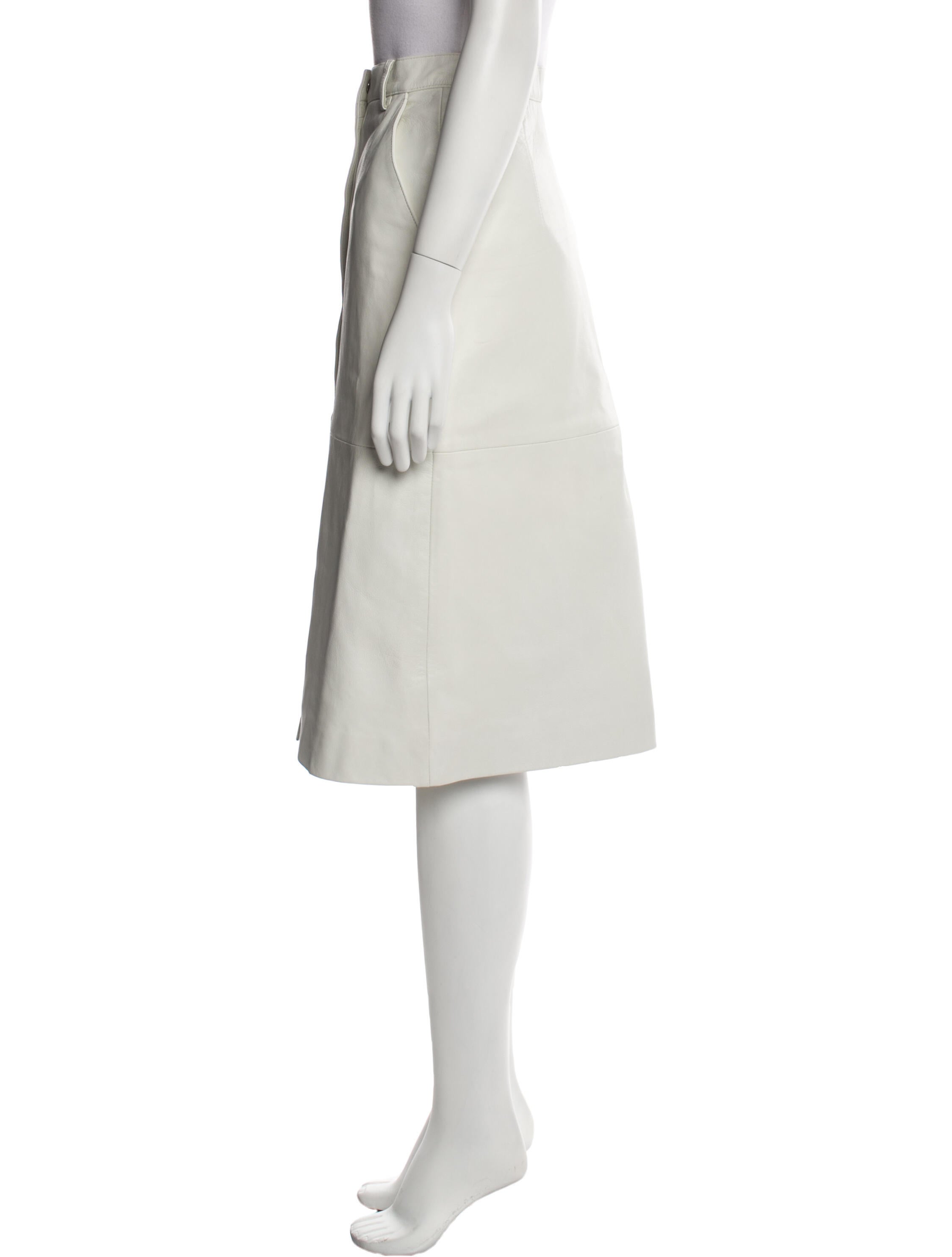 REMAIN Birger Christensen Leather Knee-Length Skirt