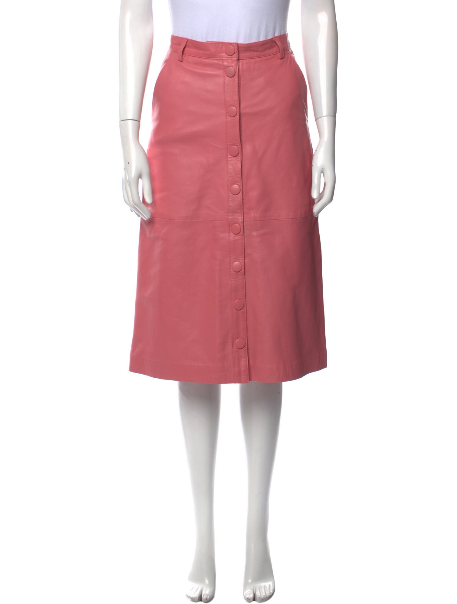 REMAIN Birger Christensen Leather Knee-Length Skirt