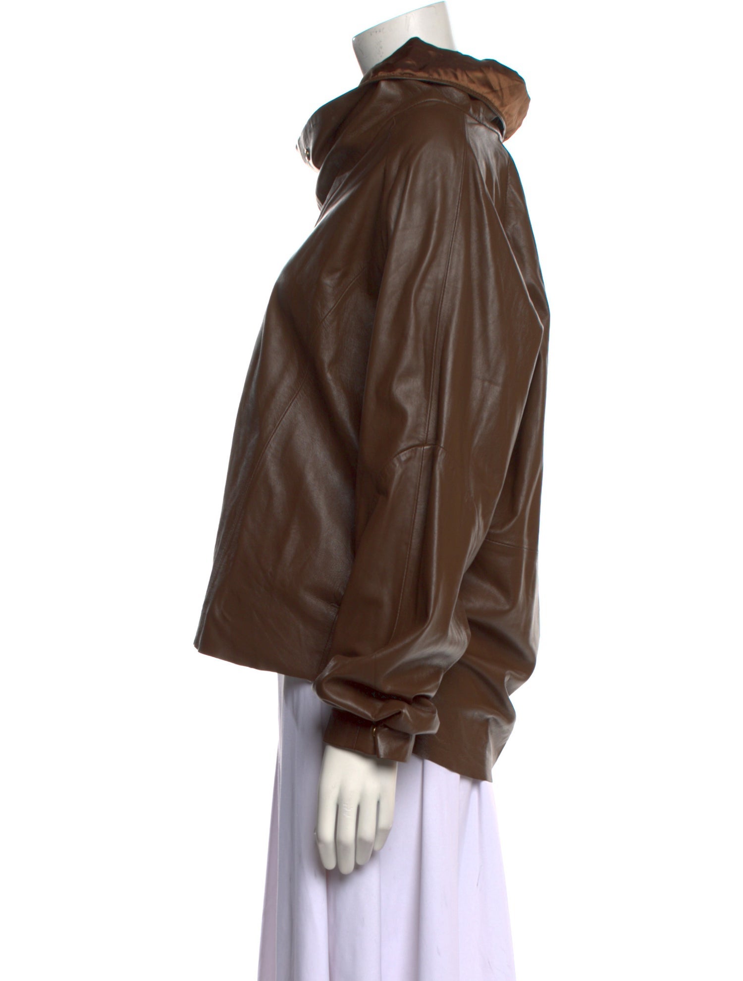 REMAIN Birger Christensen Leather Cowl Neck Sweatshirt