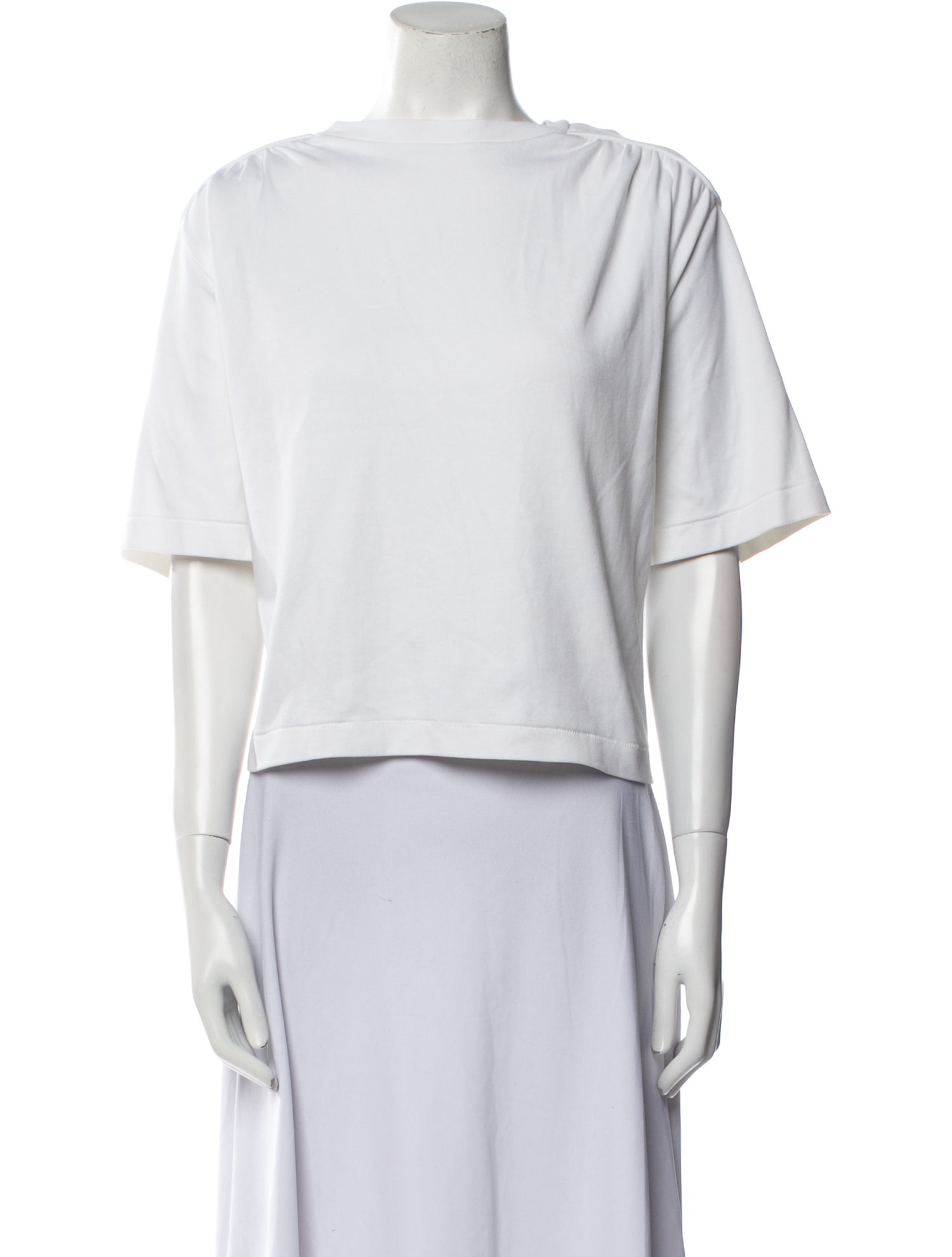 REMAIN Birger Christensen Bateau Neckline Short Sleeve Crop Top