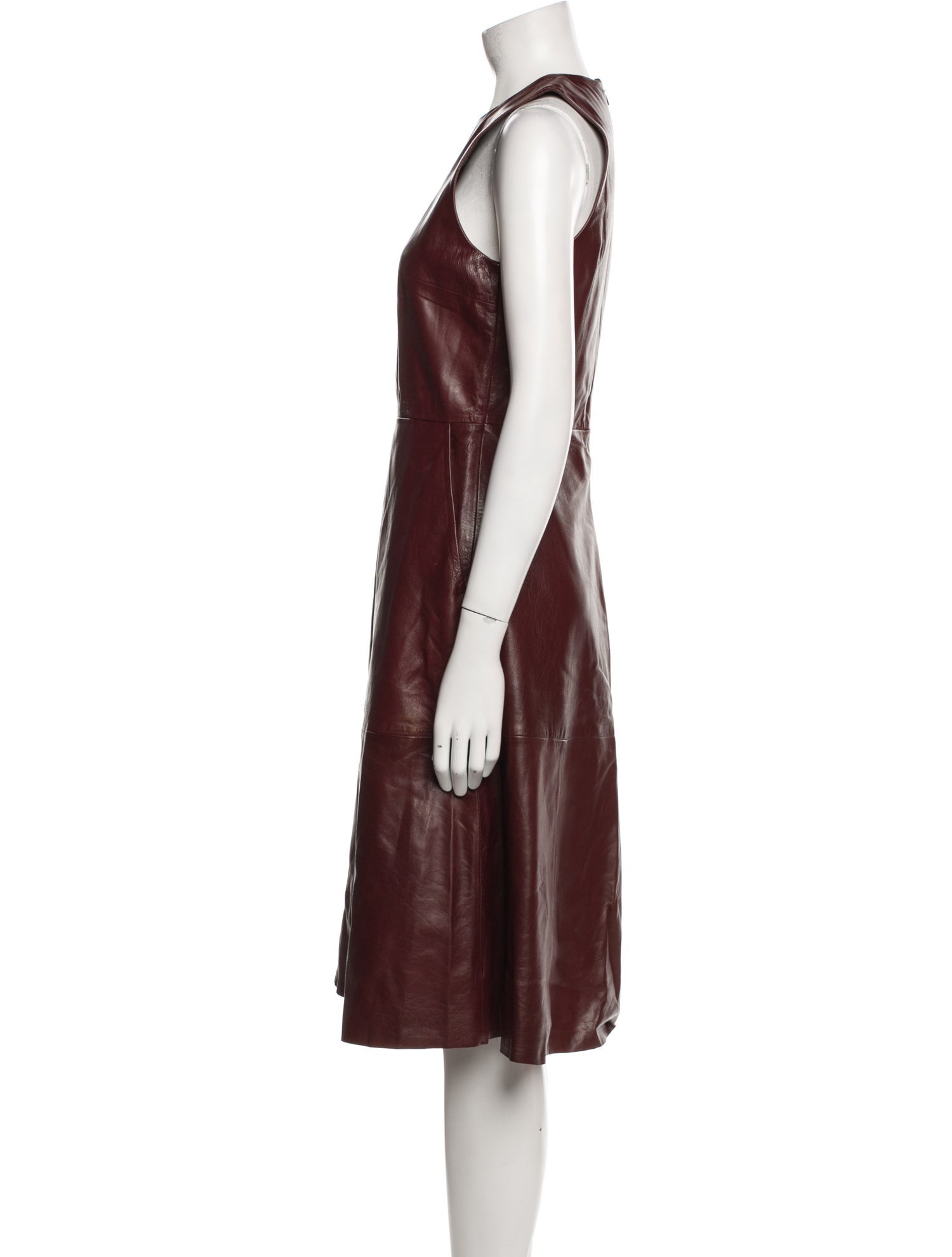 REMAIN Birger Christensen Leather Midi Length Dress