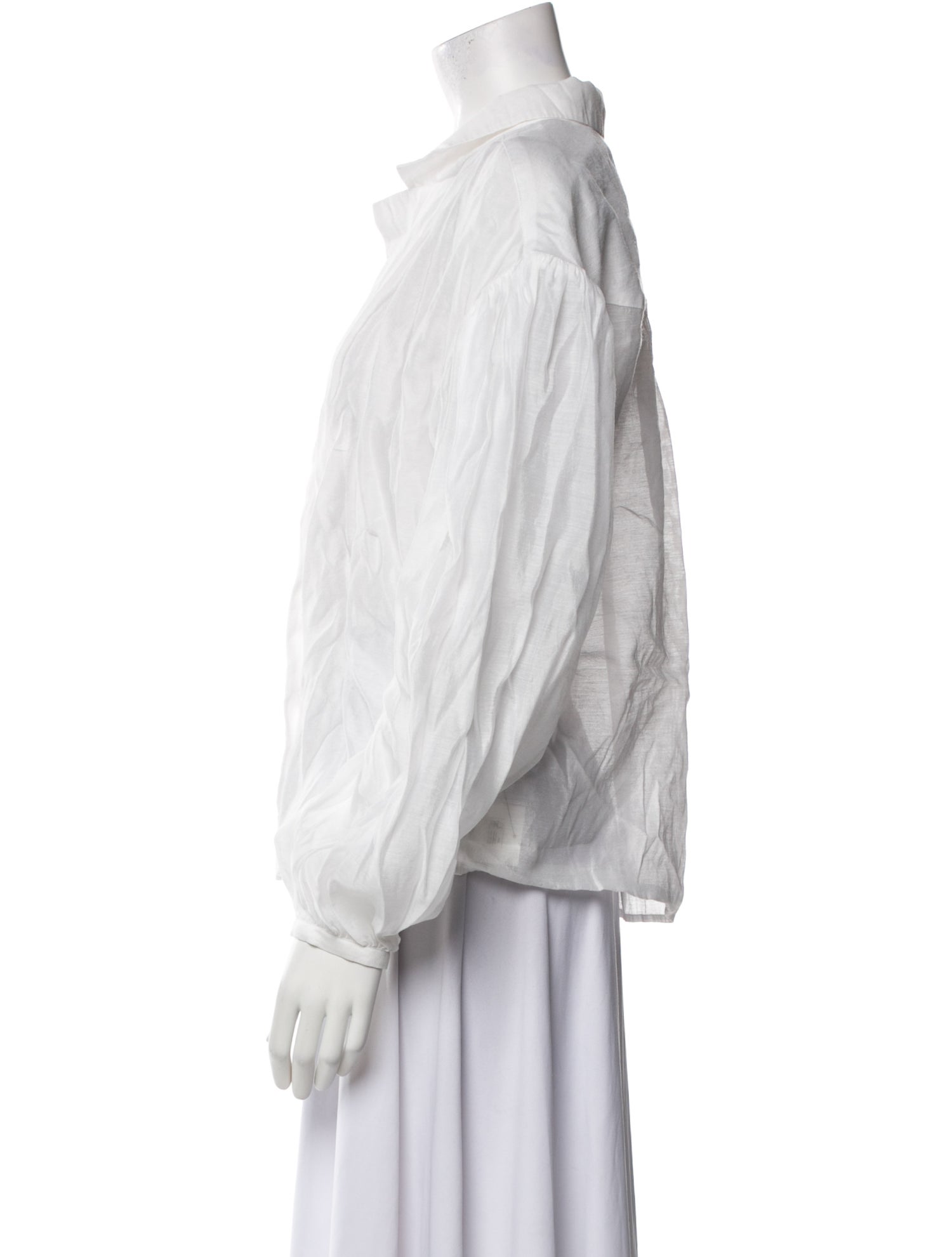 REMAIN Birger Christensen V-Neck Long Sleeve Button-Up Top