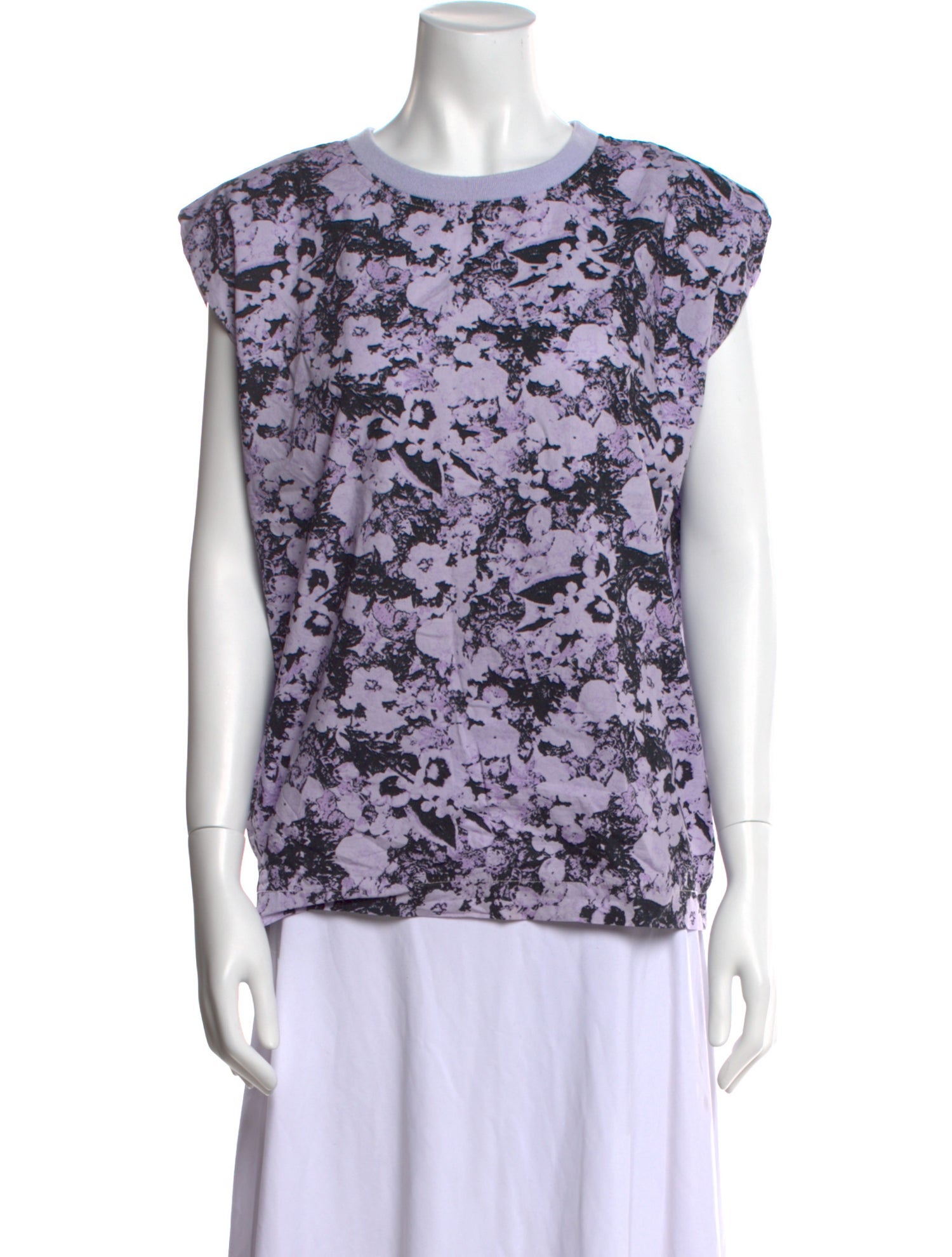 REMAIN Birger Christensen Floral Print Bateau Neckline T-Shirt