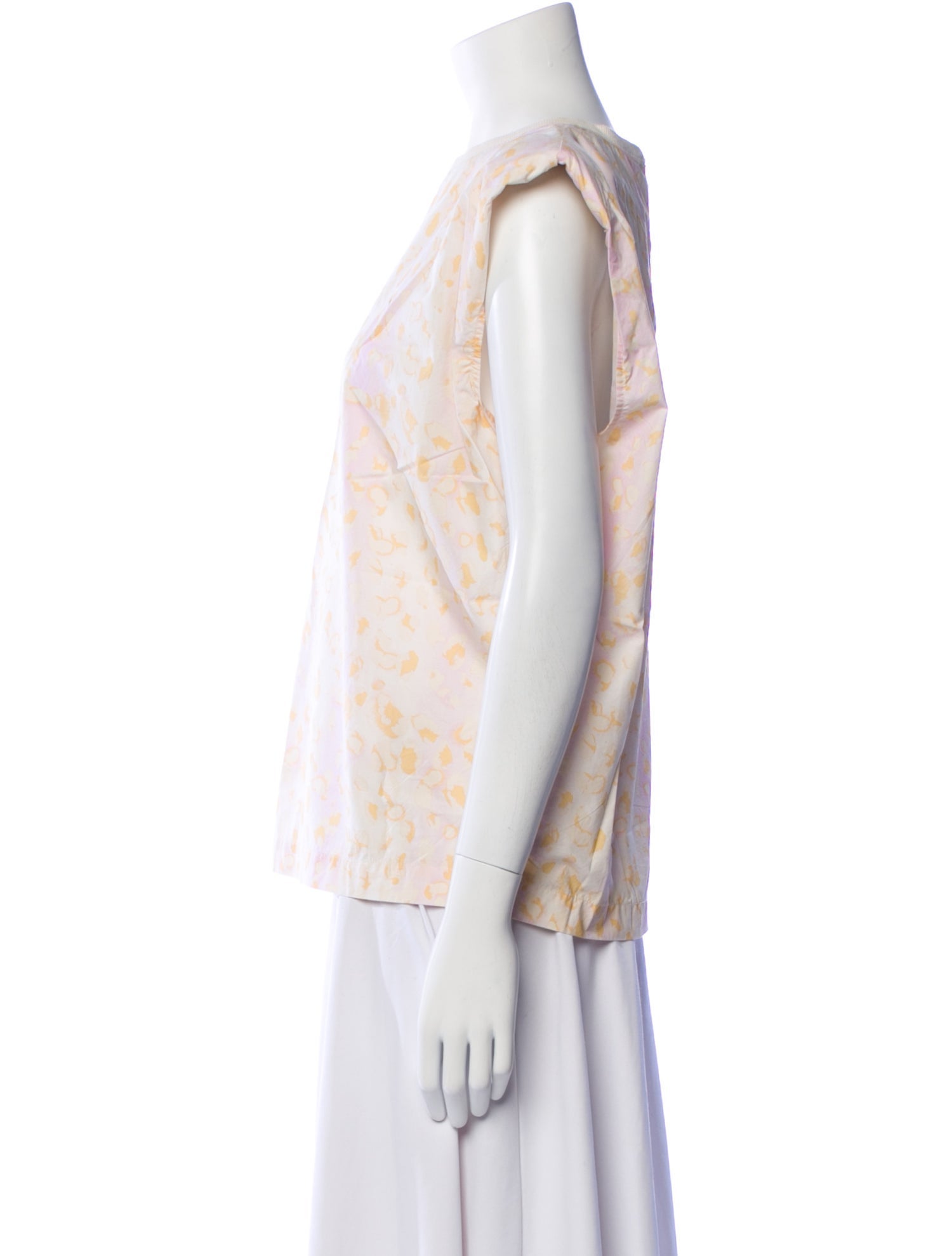 REMAIN Birger Christensen Printed Bateau Neckline Top