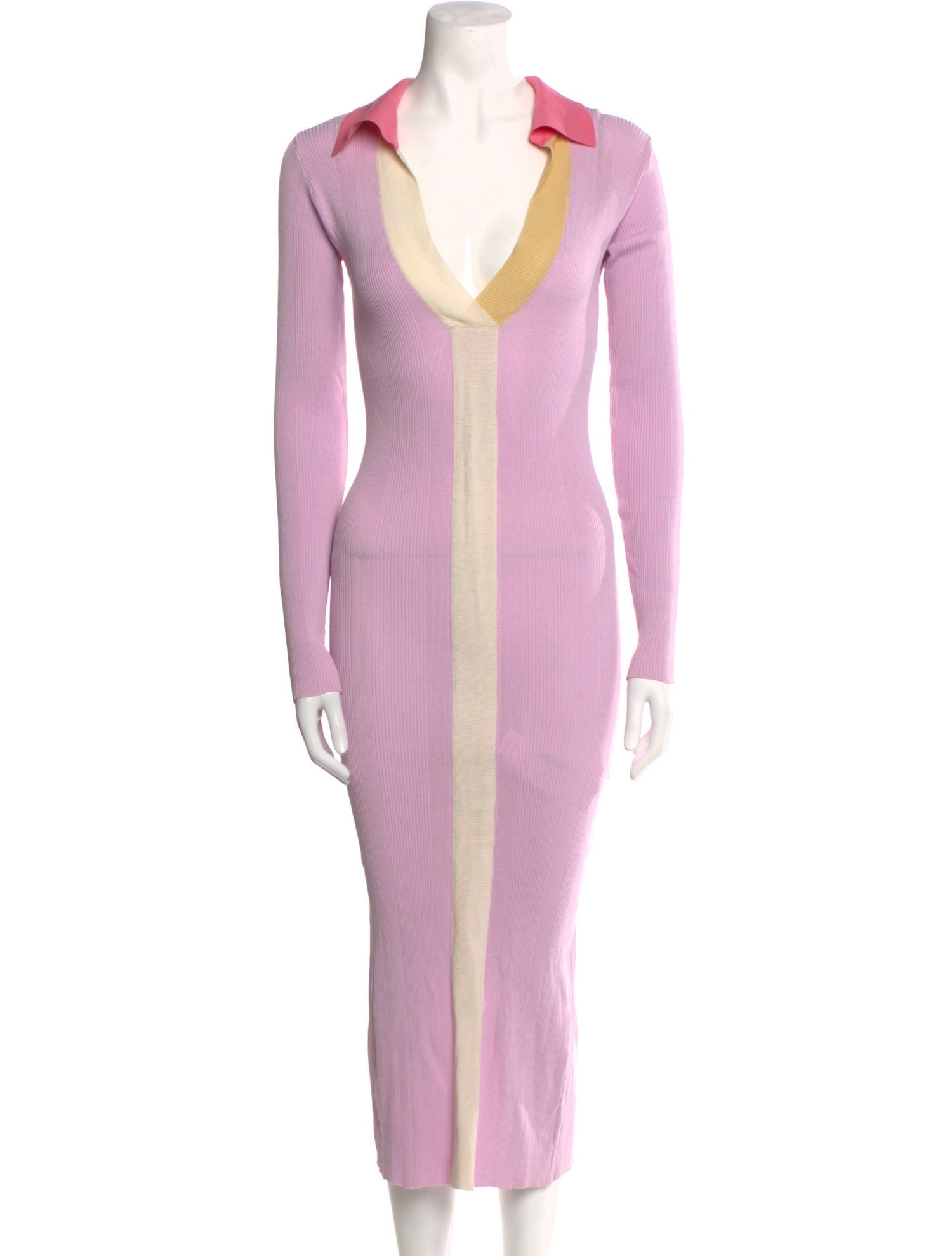 REMAIN Birger Christensen Colorblock Pattern Long Dress
