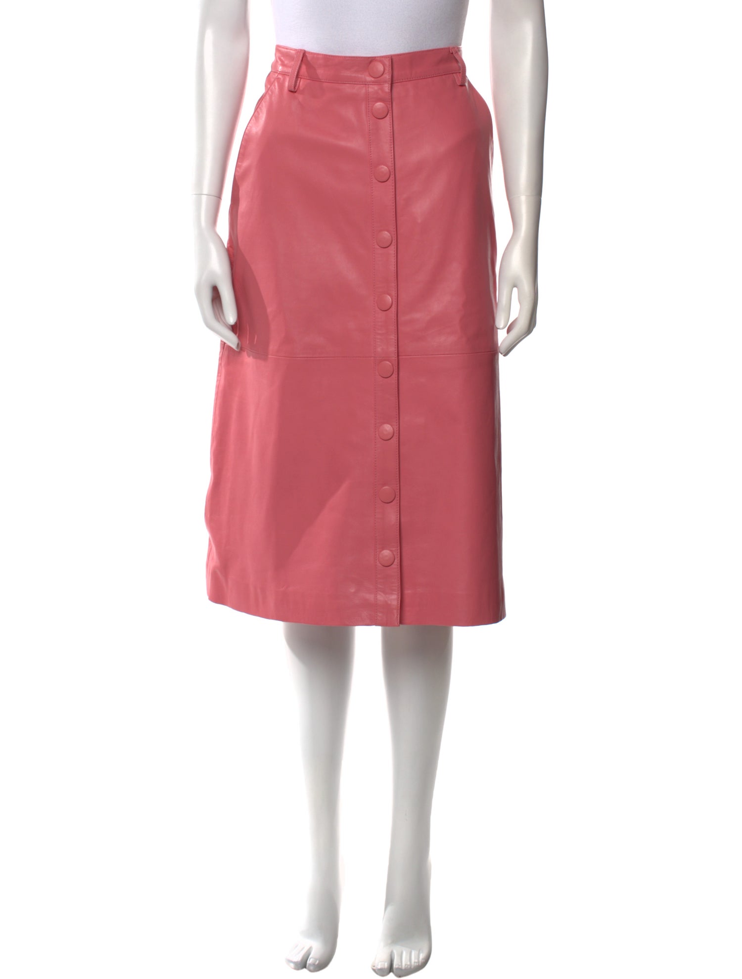 REMAIN Birger Christensen Leather Knee-Length Skirt