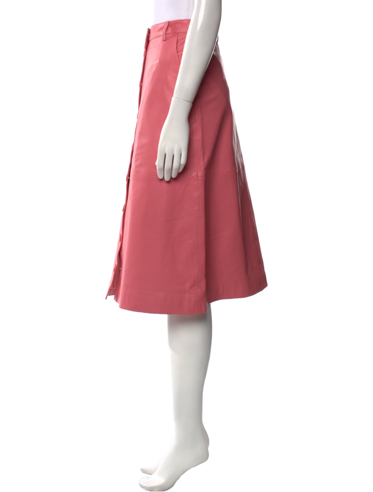 REMAIN Birger Christensen Leather Knee-Length Skirt