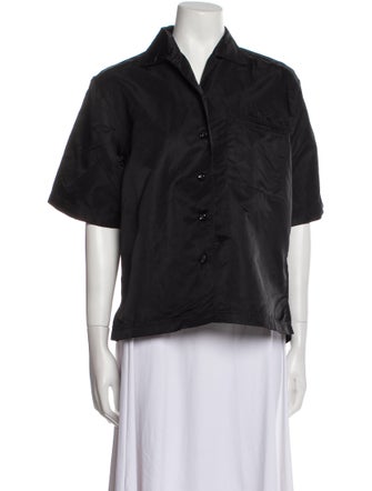 REMAIN Birger Christensen Short Sleeve Button-Up Top