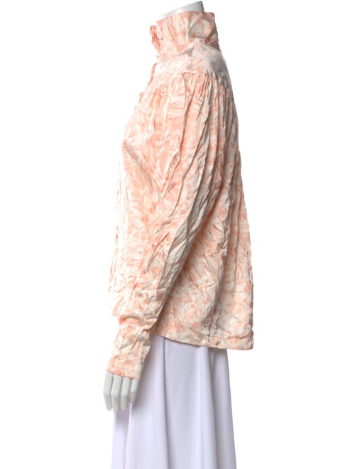 REMAIN Birger Christensen Printed Mock Neck Blouse