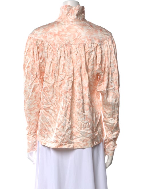 REMAIN Birger Christensen Printed Mock Neck Blouse