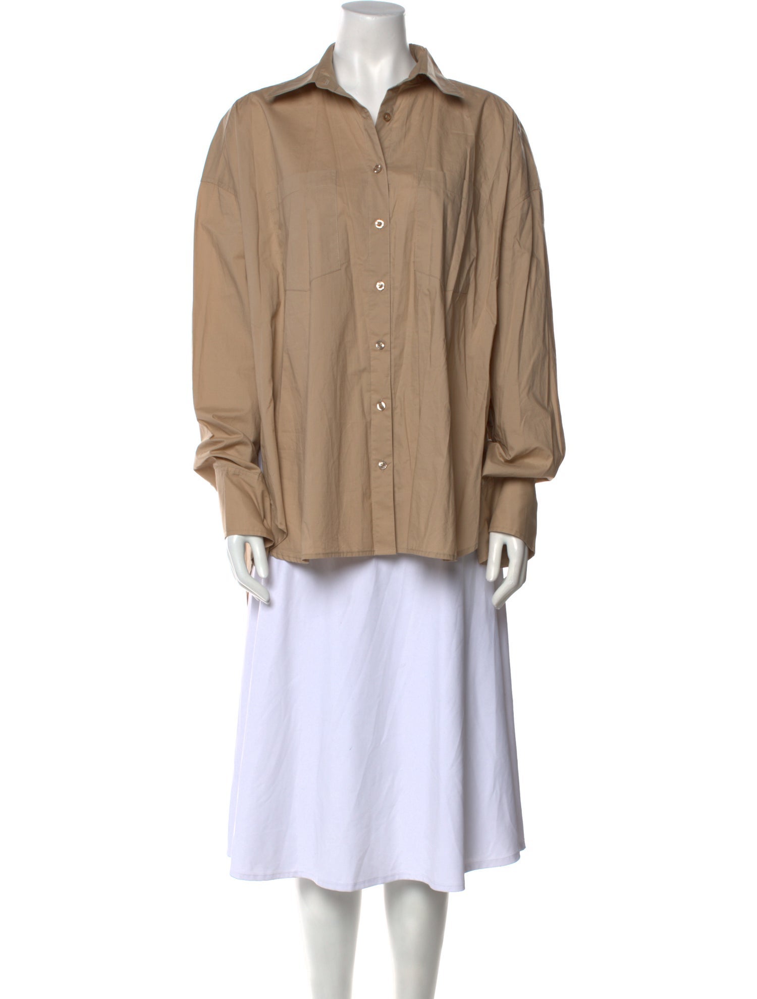 REMAIN Birger Christensen Silk Long Sleeve Button-Up Top