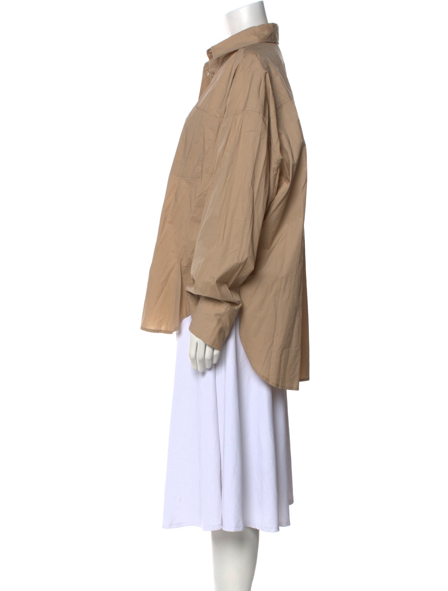 REMAIN Birger Christensen Silk Long Sleeve Button-Up Top