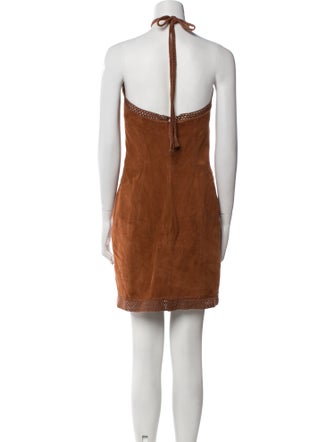 REMAIN Birger Christensen Goat Leather Mini Dress