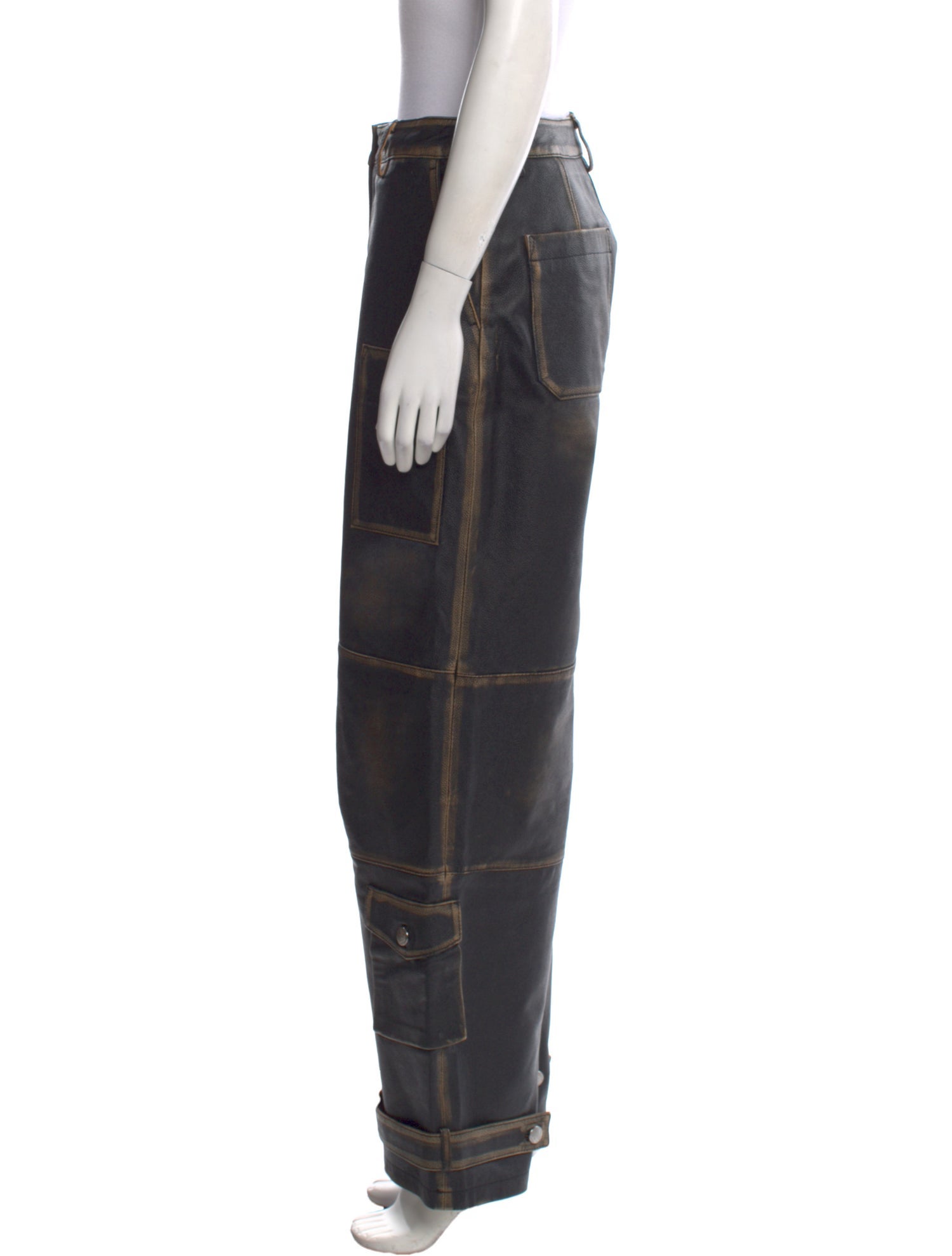 REMAIN Birger Christensen Leather Wide Leg Pants