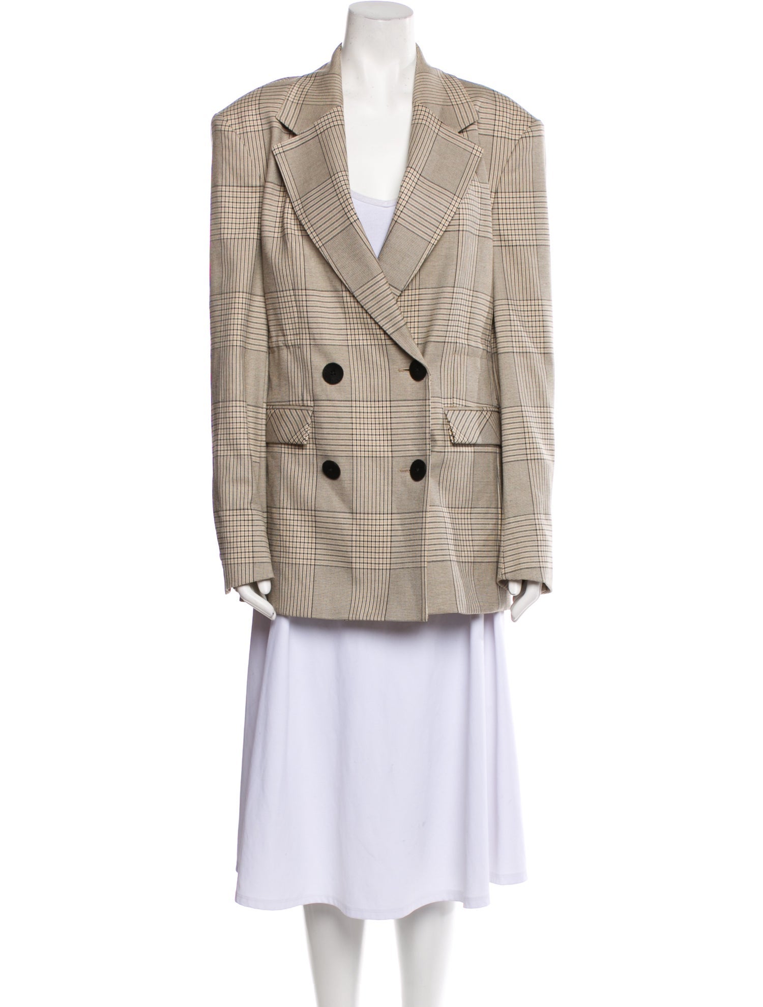 REMAIN Birger Christensen Plaid Print Blazer w/ Tags