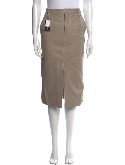 REMAIN Birger Christensen Leather Knee-Length Skirt
