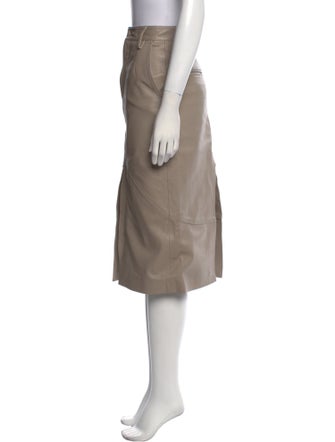 REMAIN Birger Christensen Leather Knee-Length Skirt