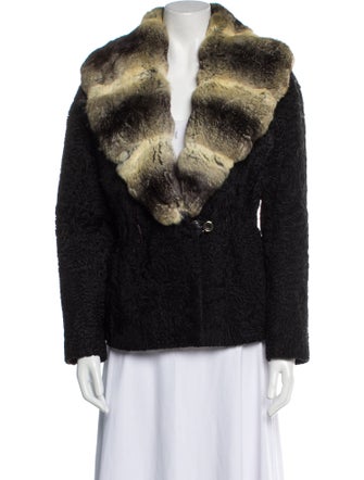 REMAIN Birger Christensen Printed Faux Fur Jacket