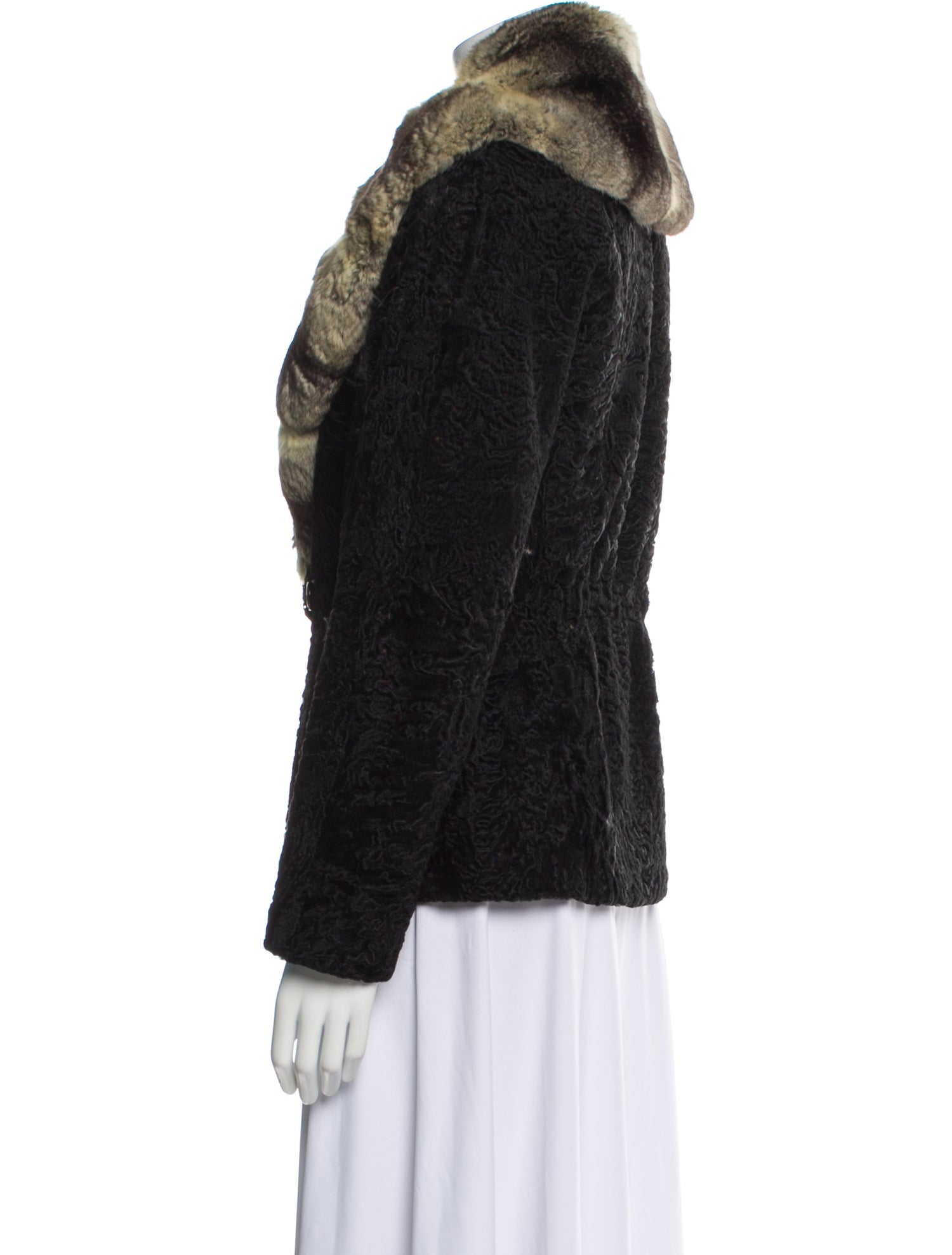 REMAIN Birger Christensen Printed Faux Fur Jacket