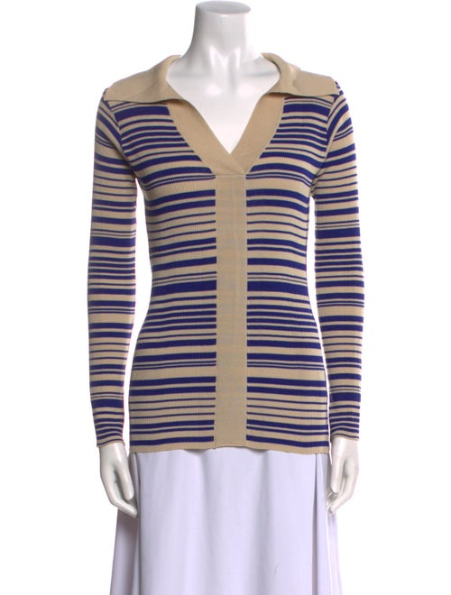 REMAIN Birger Christensen Striped V-Neck Top