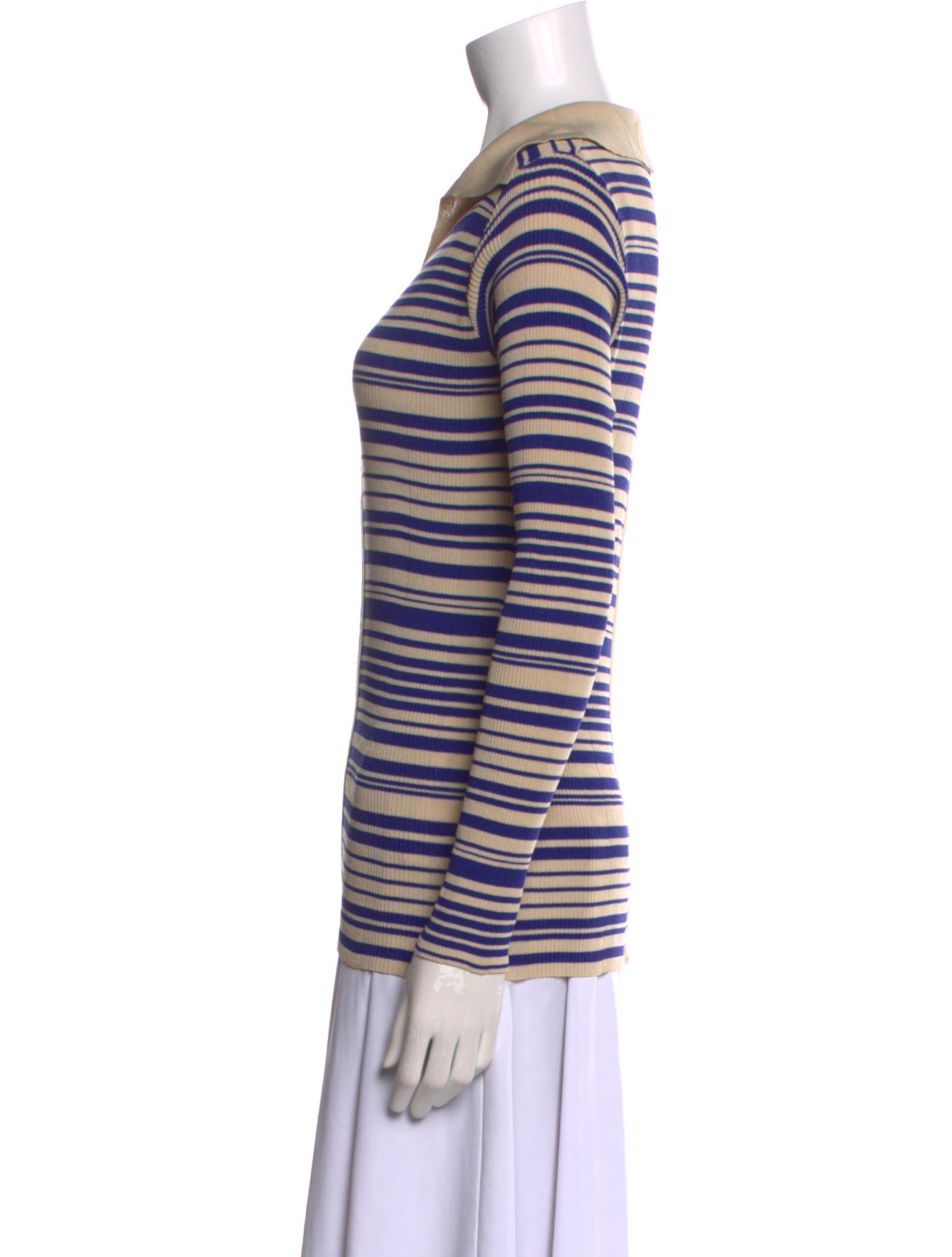 REMAIN Birger Christensen Striped V-Neck Top