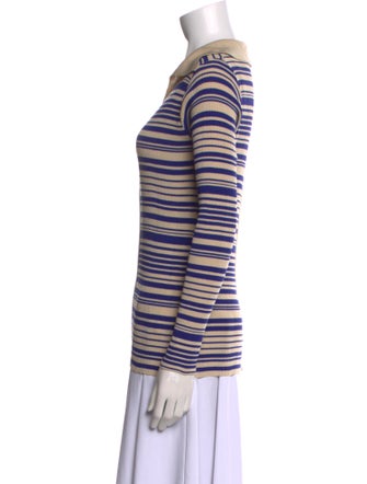REMAIN Birger Christensen Striped V-Neck Top