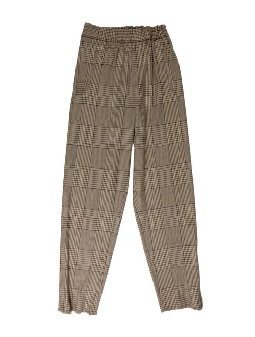 REMAIN Birger Christensen Plaid Print Straight Leg Pants