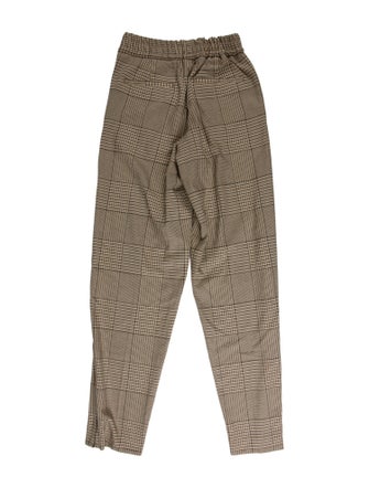 REMAIN Birger Christensen Plaid Print Straight Leg Pants