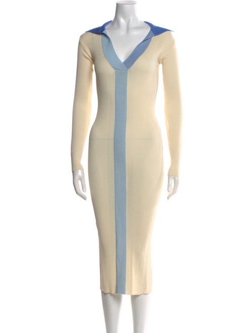 REMAIN Birger Christensen V-Neck Midi Length Dress