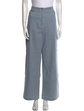 REMAIN Birger Christensen Striped Wide Leg Pants