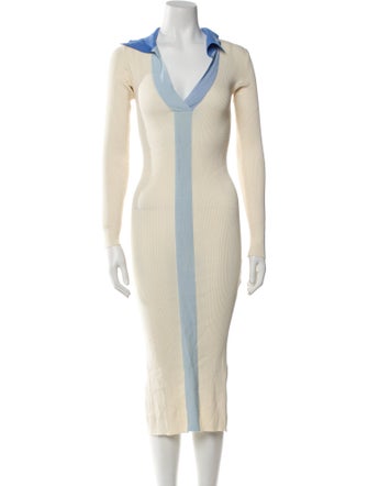 REMAIN Birger Christensen V-Neck Midi Length Dress