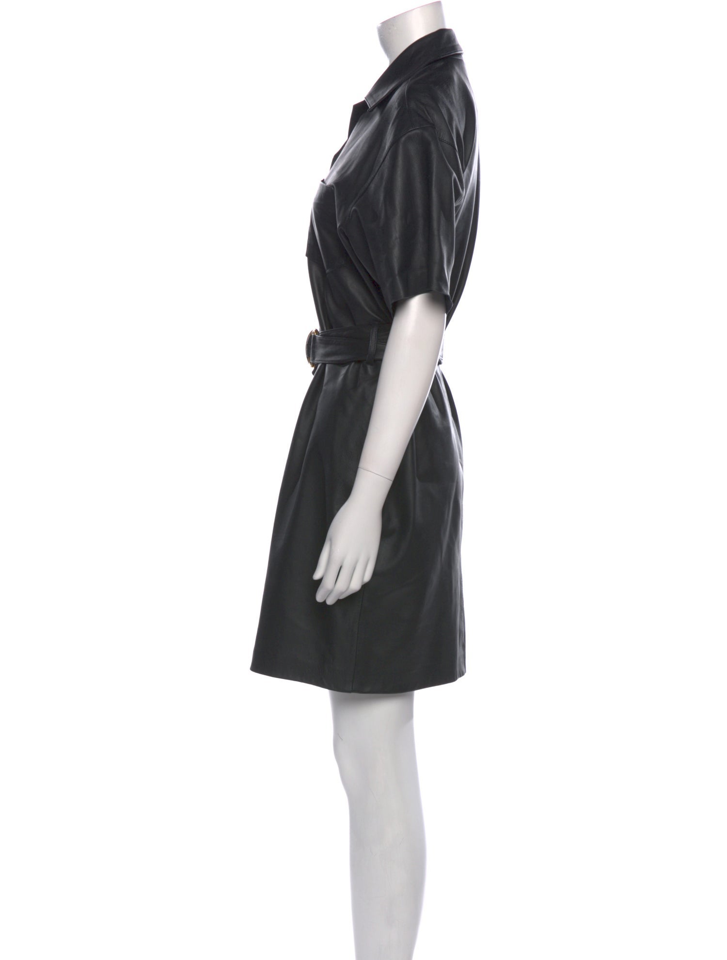 REMAIN Birger Christensen Leather Knee-Length Dress
