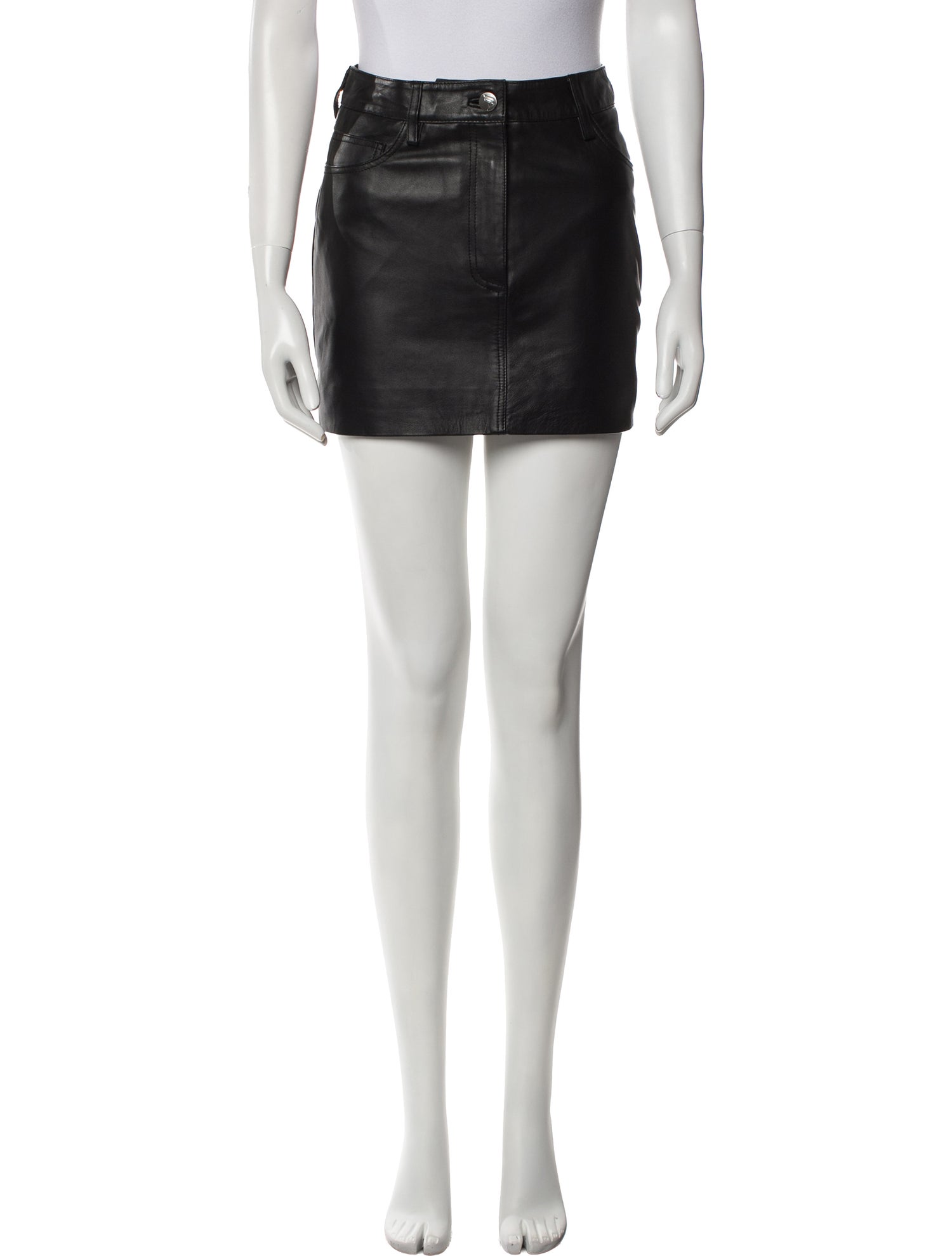 REMAIN Birger Christensen Leather Mini Skirt